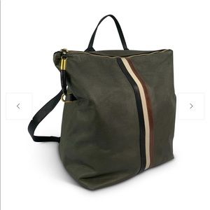 Olive Lizard Convertible Backpack Tote